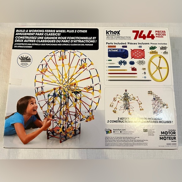 K’Nex 3-in-1 Classic Amusement Park Building Set 744 pc Ages 9 New - Picture 4 of 6